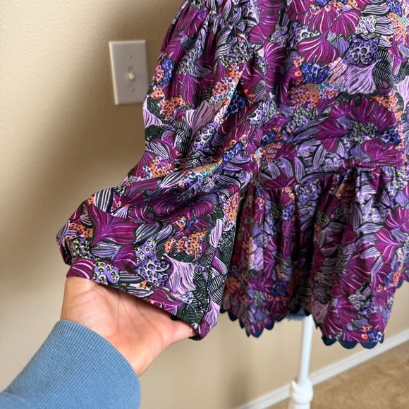 Kika Vargas x Target Coral Reef Scallop Edge Wrap Top- Large - Picture 6 of 11